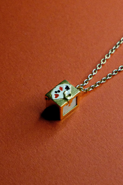 Antique Gambler's Ace Necklace