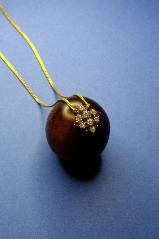 Vintage Ruby & Diamond Necklace