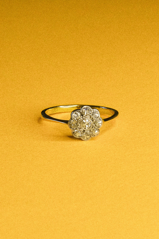 Antique Diamond Floral Cluster Ring