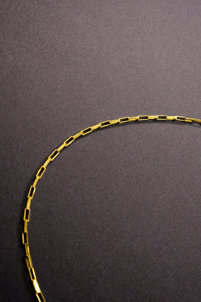 Vintage Gold Box Link Chain Necklace