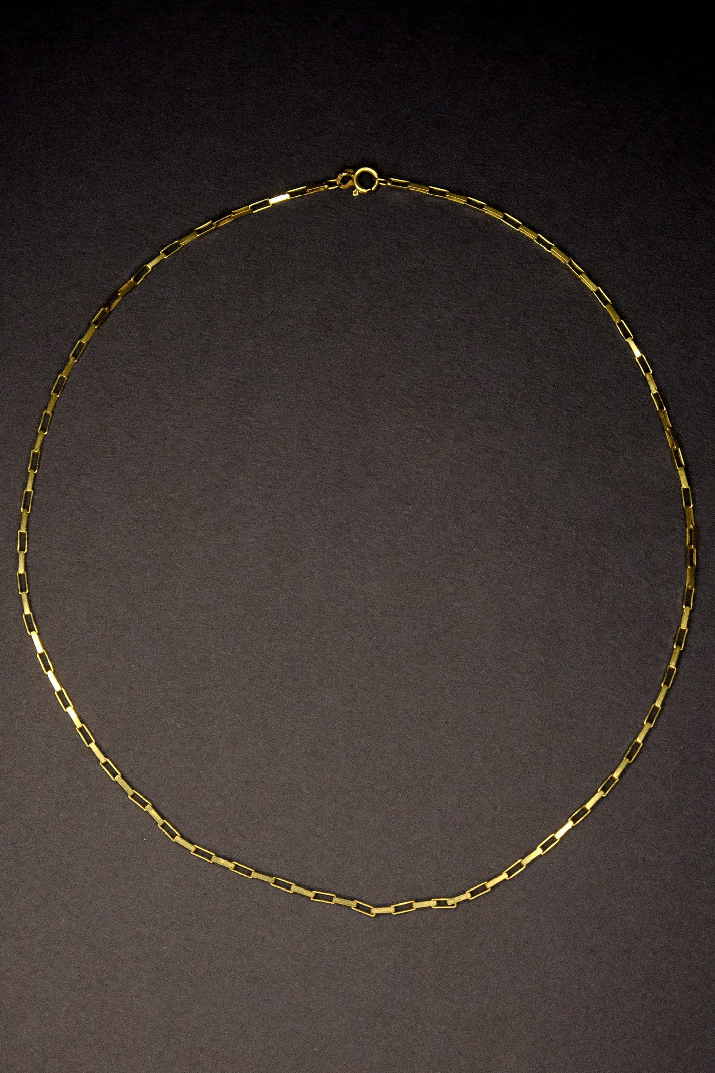 Vintage Gold Box Link Chain Necklace