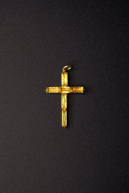 Georgian Topaz Cross Pendant