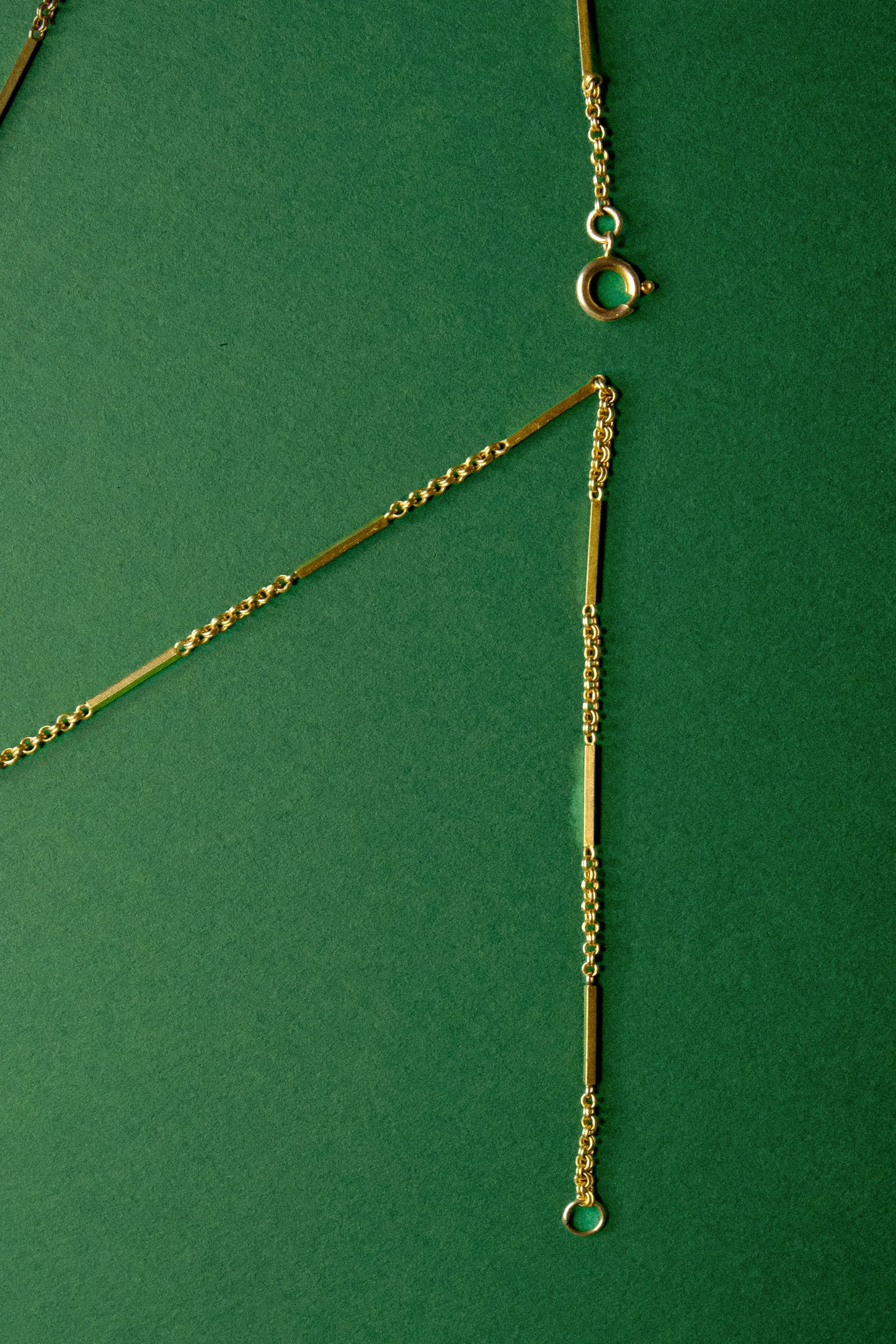 Vintage Gold Fancy Link & Bar Chain Necklace