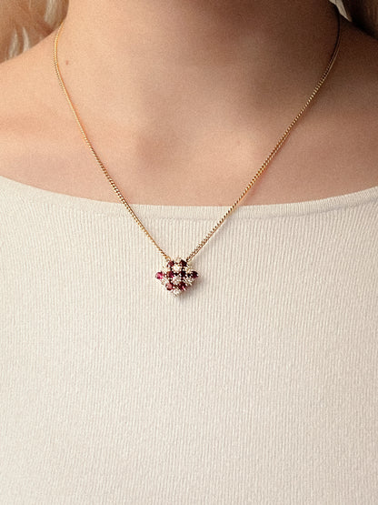Vintage Ruby & Diamond Necklace