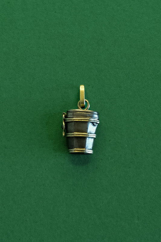 Victorian Silver & Gold Articulated “Man in a Barrel” Charm