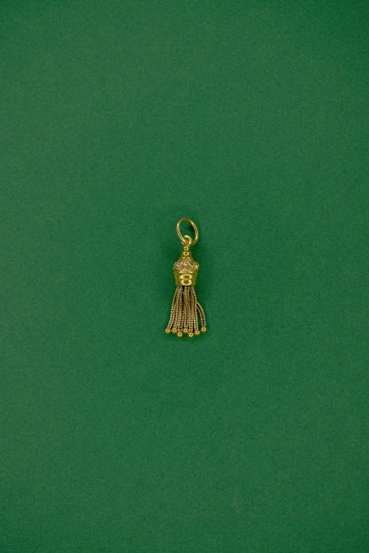 Antique Gold Tassel Charm Pendant