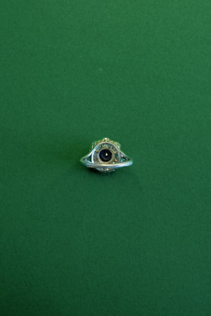 Sapphire & Diamond Cluster Ring